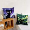Cartoon Abstrakter Sternenhimmel und Schwarze Kissenhülle Kissenbezug Dekoration Zimmer Haus Sofa Wohnzimmer Büro Auto Nordische Schlichtheit