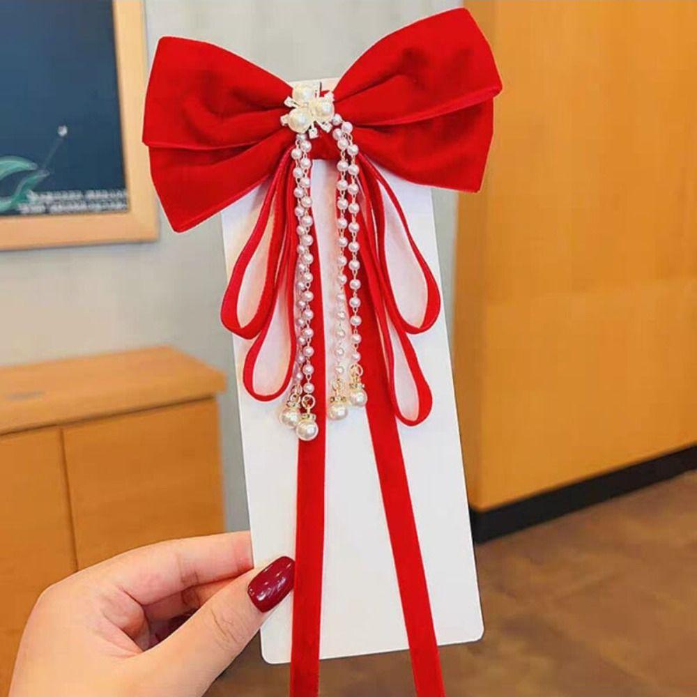 Лента Hanfu Заколка для волос Красная кисточка Шпилька Подарочный ...