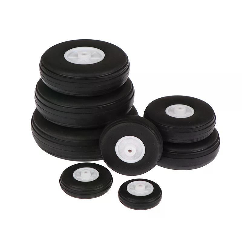 2Pcs High Elastic PU Rubber Wheels for RC Fixed-Wing Airplane Models DIY Tires In Multiple Sizes 1 To 2.75 Inch Diameter