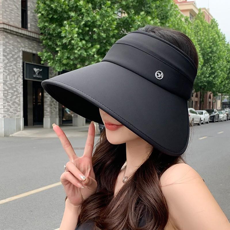 Big Brim Ice Silk Bucket Hat Women's Summer Sunshade Anti-ultraviolet Empty Top Hat Outdoor Casual Versatile Sun Hat
