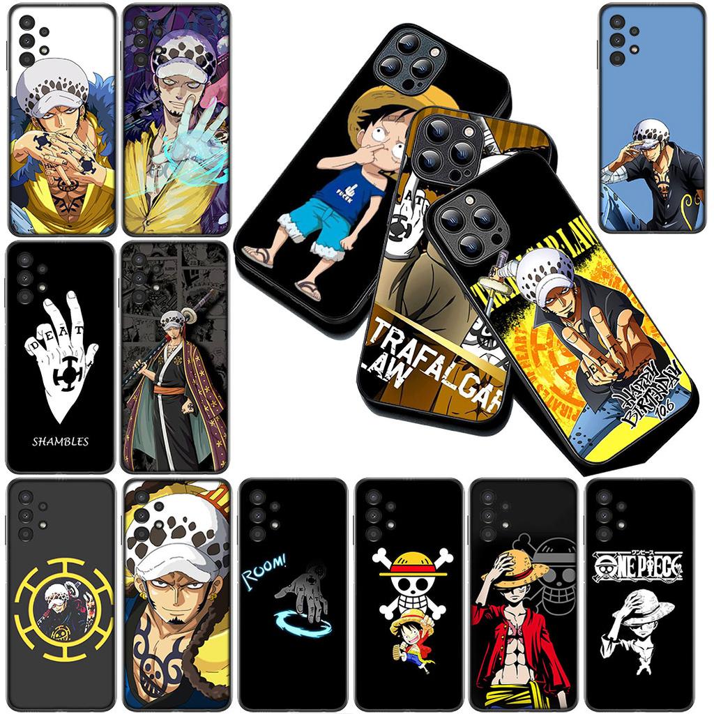 Cover for Samsung Galaxy S20 S22 S21 FE Ultra Plus A07 A17 A15 A16 A25 A57 A37 Phone Case Trafalgar Water Law One Piece Luffy