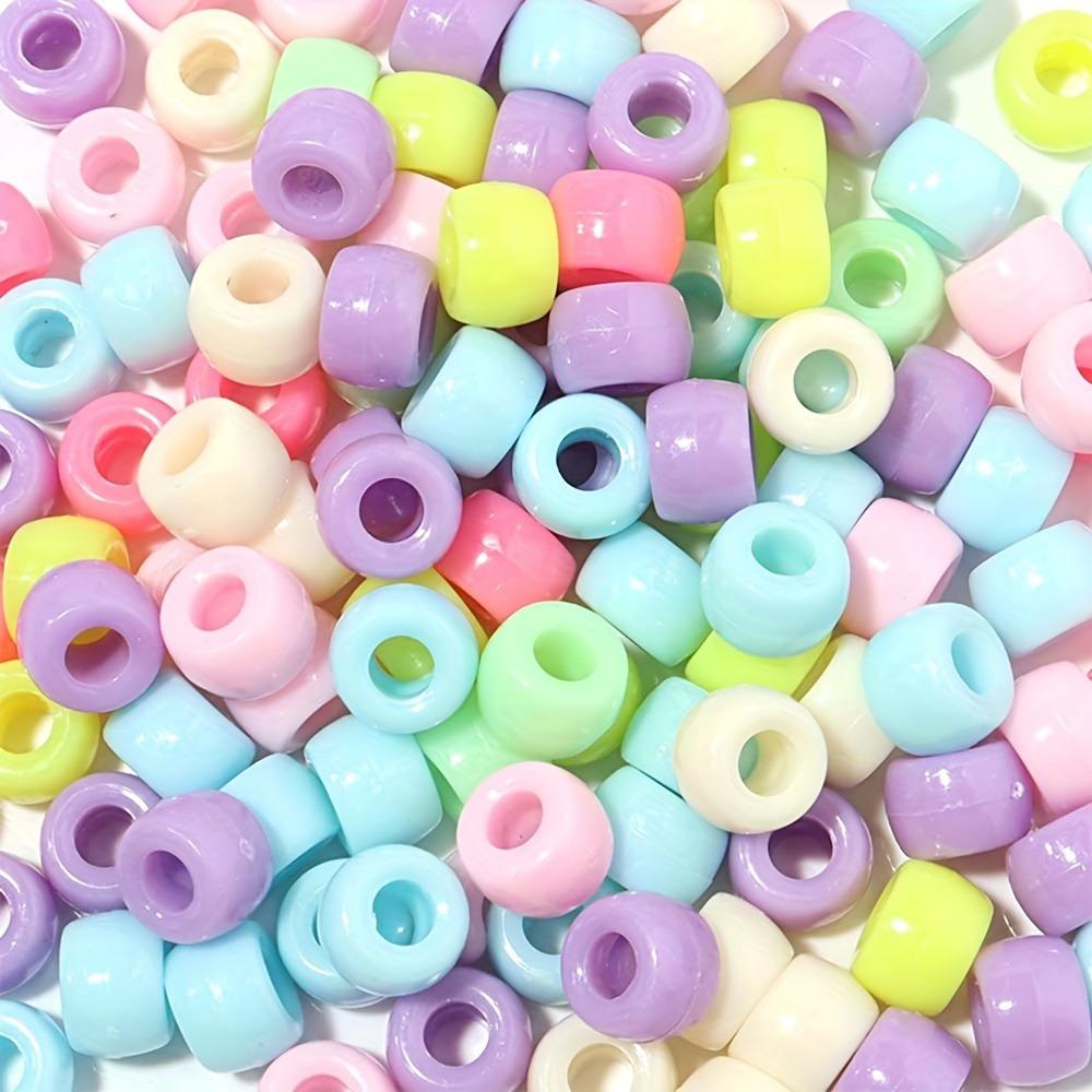 30/50/100g 9 * 6mm Sweet Macaron Color Acrylic Cylindrical Bead DIY Bracelet Necklace Foot Chain Phone Chain Bead Small Bucket Bead Accessories