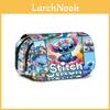 Stitch 3d Print Double Layer Pencil Case With Storage For Kids School Supplies