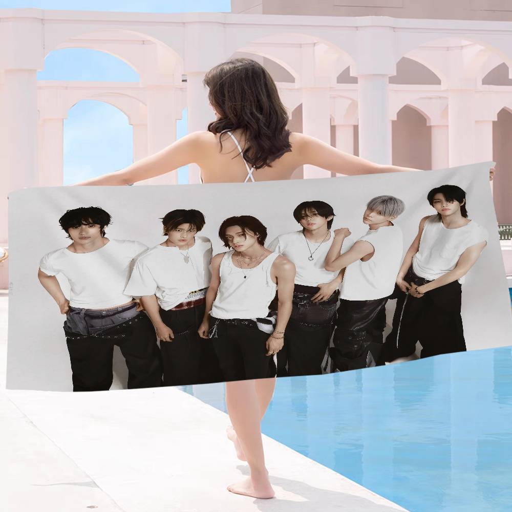 Kpop RIIZE Anime Strand Handtuch Weiches Saugfähiges Waschlappen Kindergeschenke Für Kinder Reisen Camping Fitnessstudio