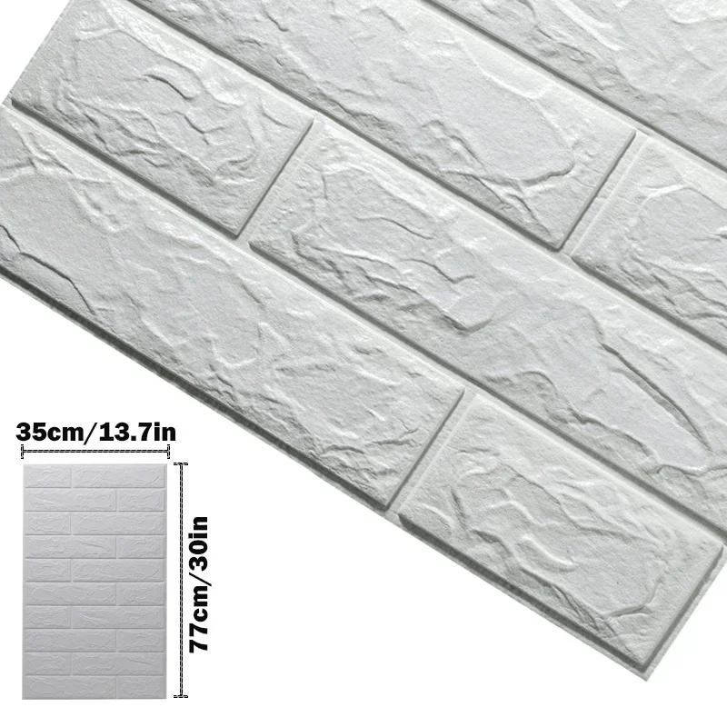 Foam 3D Decorative Wall Stickers Adhesive Panel Home Decor Living Room Bedroom House Decoration Bathroom Waterproof Wallpaper