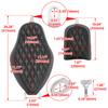 For Harley Sportster XL 883 1200 Iron 883 04-18 Motorcycle Diamond Stitched Two-Up Front Driver Rear Passenger Cushion Seat Pad