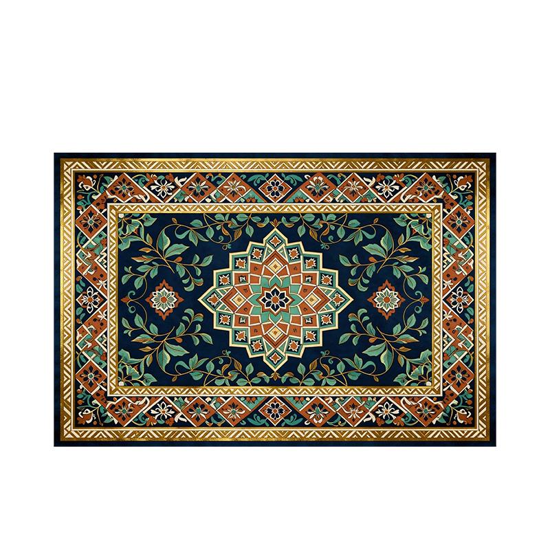 

RAKKS Boho Moroccan Area Rug - Low-Pile Crystal, Non-Slip Living Room & Bedroom Kitchen, Door Mat Non-Slip Home Floor Decor 40x60cm
