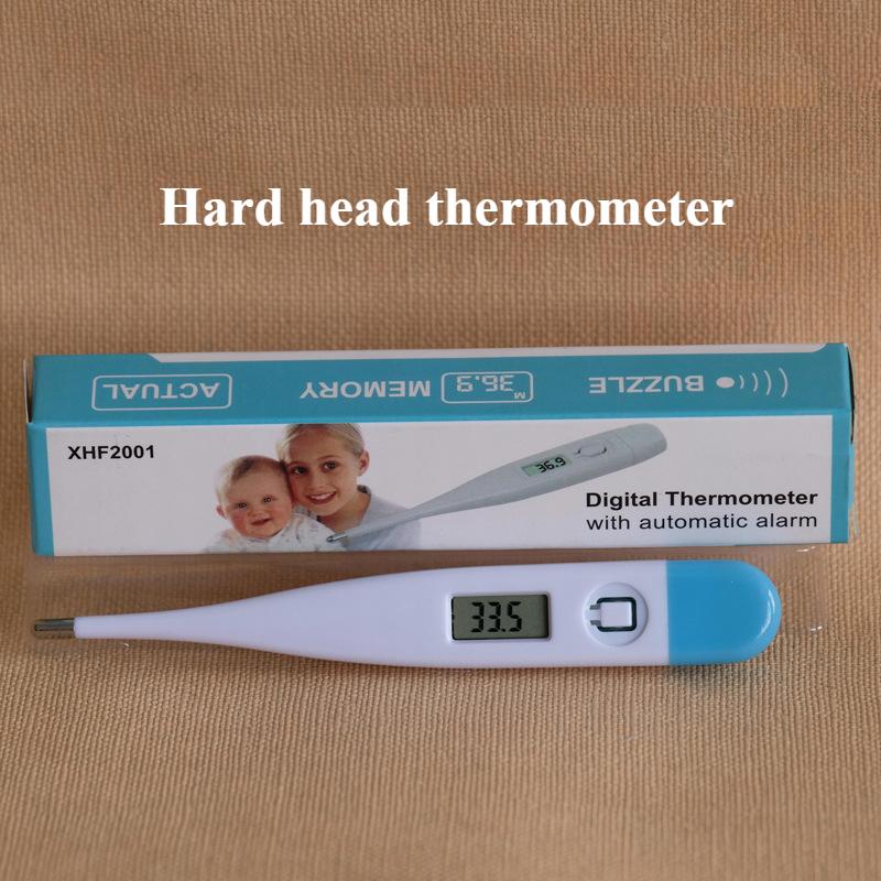

Мягкая головка Твердая головка Медицинский электронный термометр для взрослых и детей Оральный подмышечный термометр Электронный термометр Hard head thermometer светло-синий