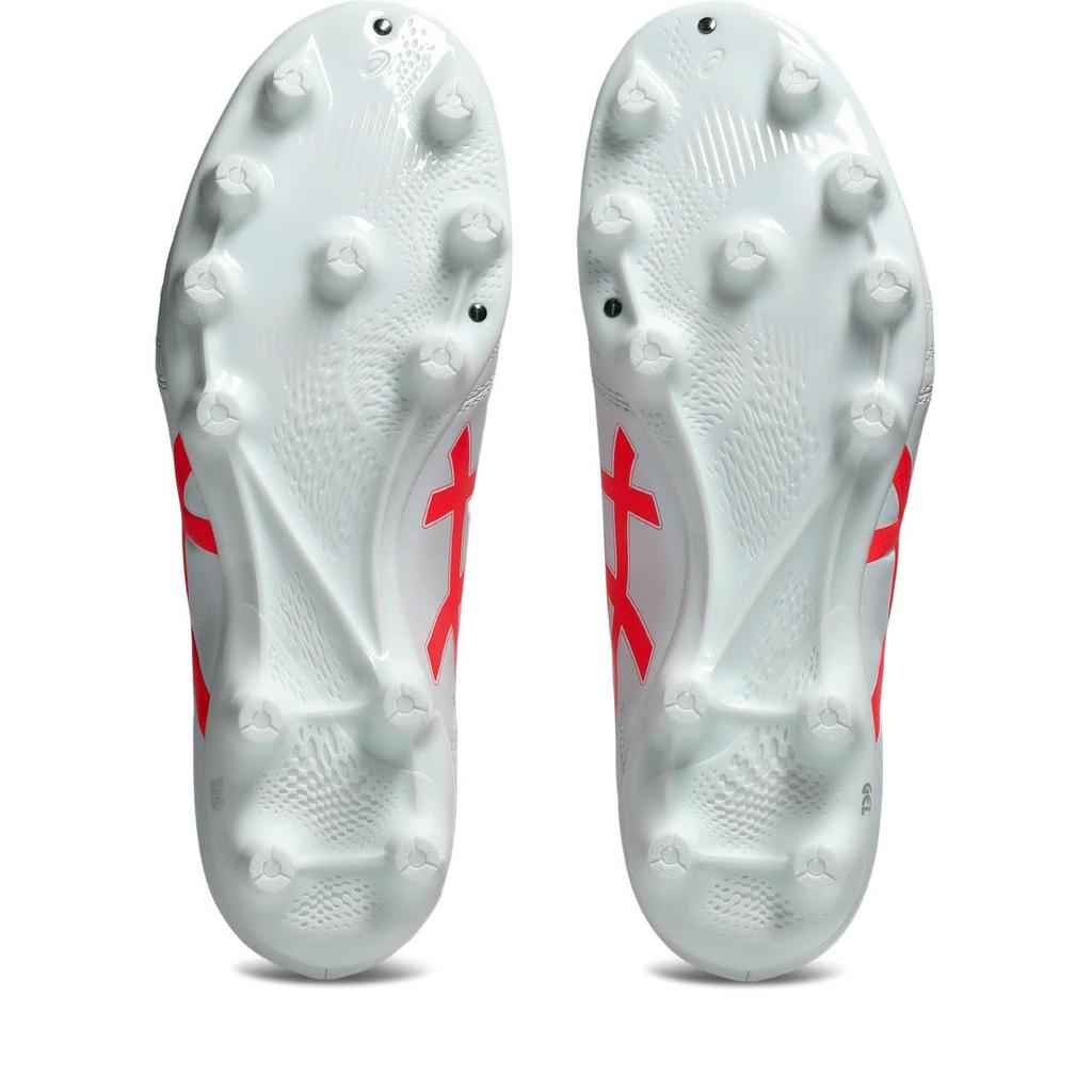 ASICS DS LIGHT CLUB 1103A097 Soccer Unisex Size 104 Size 3E Shoes, Adult, (White/Flash Red), 26.5 cm,