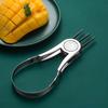 1 pièce éplucheur de mangue Diviseur de mangue Éplucheur de fruits Trancheur Coupeur Coupe de mangue Outil d'épluchage de fruits Évidage Découpe en dés Fournitures de cuisine