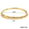 Greatera Trendy Gold Plated 316L Stainless Steel Bangles Bracelets for Women Delicate Cubic Zirconia Bracelet Party Jewelry