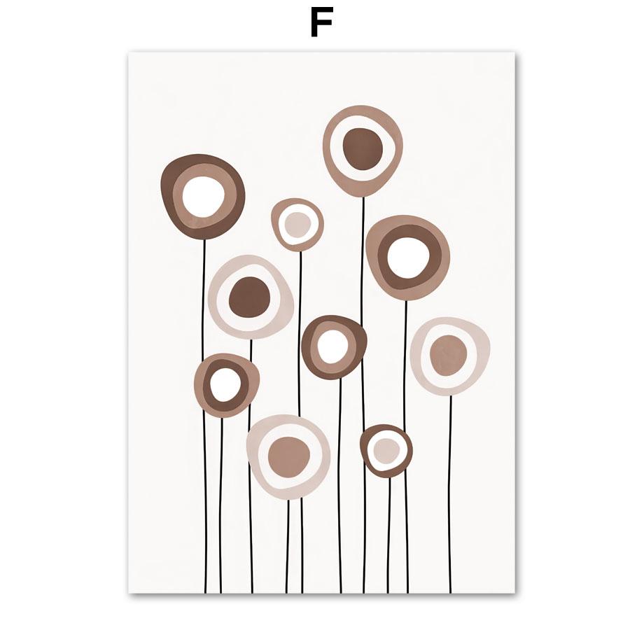 Beige Lake Farm Boat Dandelion Boho Abstract Lines Posters And Prints Canvas Art Wall Decoration Home Paintings For Living Room