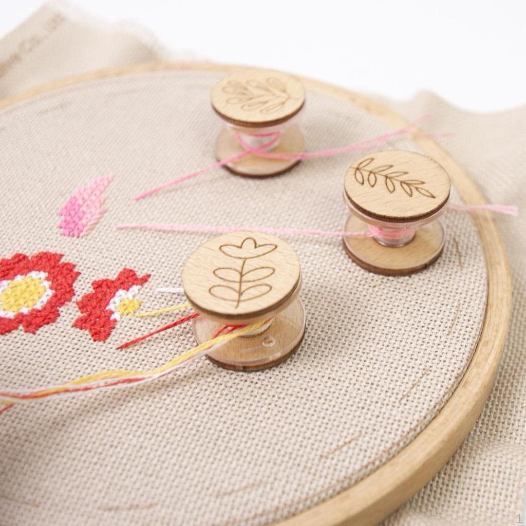 6 Stk Broderitråd Organisering Parkering Spole Bærbar Håndarbeid Kunst Korssting Solid