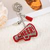 Velvet Korean Hot Diamond Keychain Cheer Squad Creative Letter Horn Keychain Backpack Pendant Gift. For Kids Adults Children's Birthday Gift Holiday