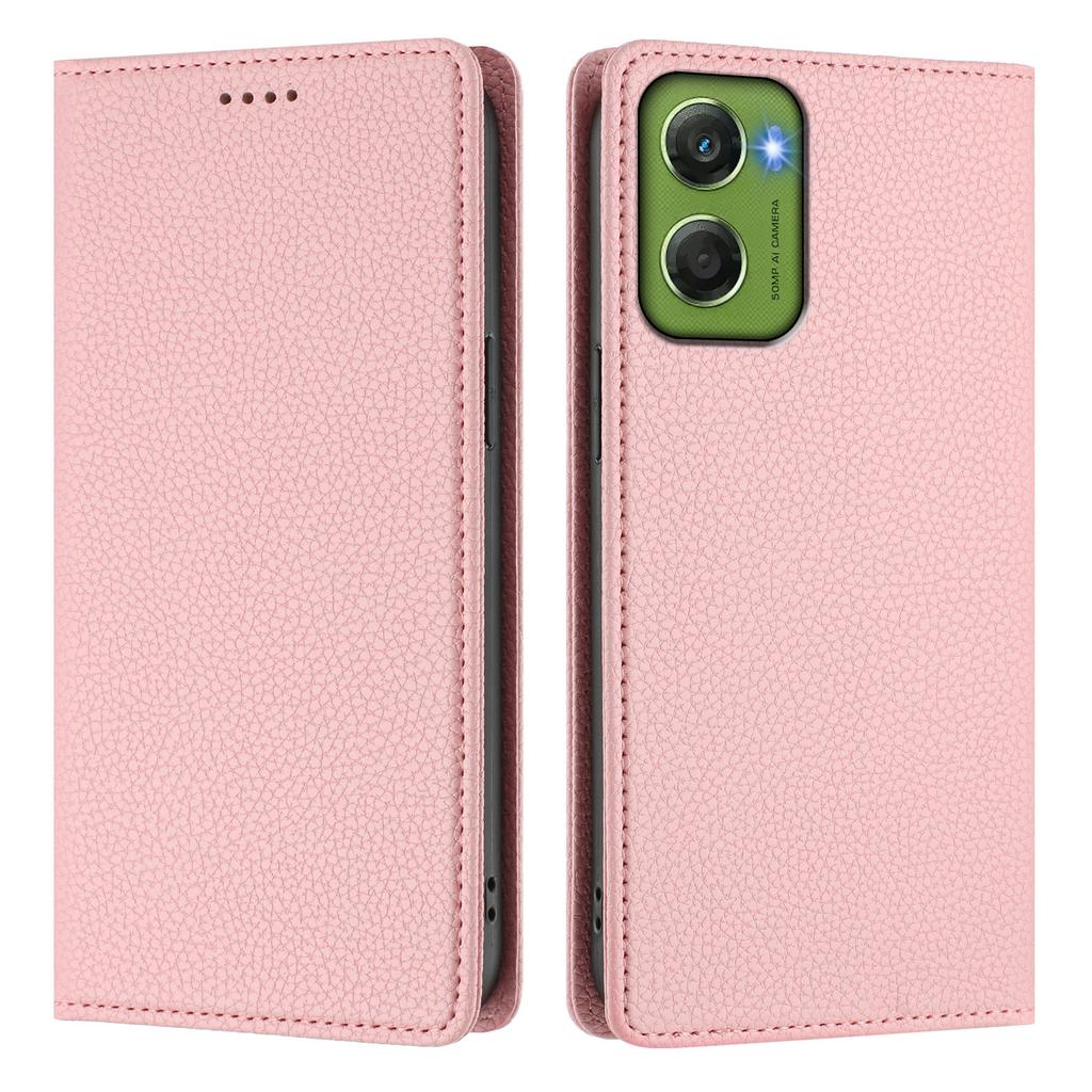 For Motorola Moto G06 4G Wallet Case RFID Blocking Litchi Texture Leather Mobile Cover