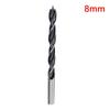 Woodworking Twist Drill Bit Set: 2-12mm Three-Point Bits W/ Depth Stop for Wood Board Hole Drilling