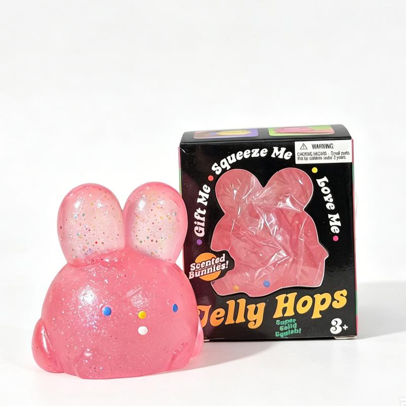 Schylling Needoh Jelly Hops Squishy Squeeze Toy Safery Non-Toxic Glitter Release The Mood Pinch Toys Leisure Gift