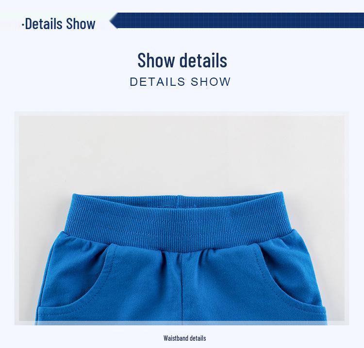 Children's Solid Color Mid-Length Summer Shorts for Boys