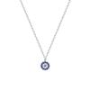 Turkish Devil'S Eye Necklace Simple Full Diamond Round Blue Eyes Zircon Clavicle Chain Female