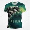 Movie Alien Mutation 3D Printed T-shirt Men's Fashion Hip Hop Trend Short Sleeve Top Cartoon Anime Role Playing Costume