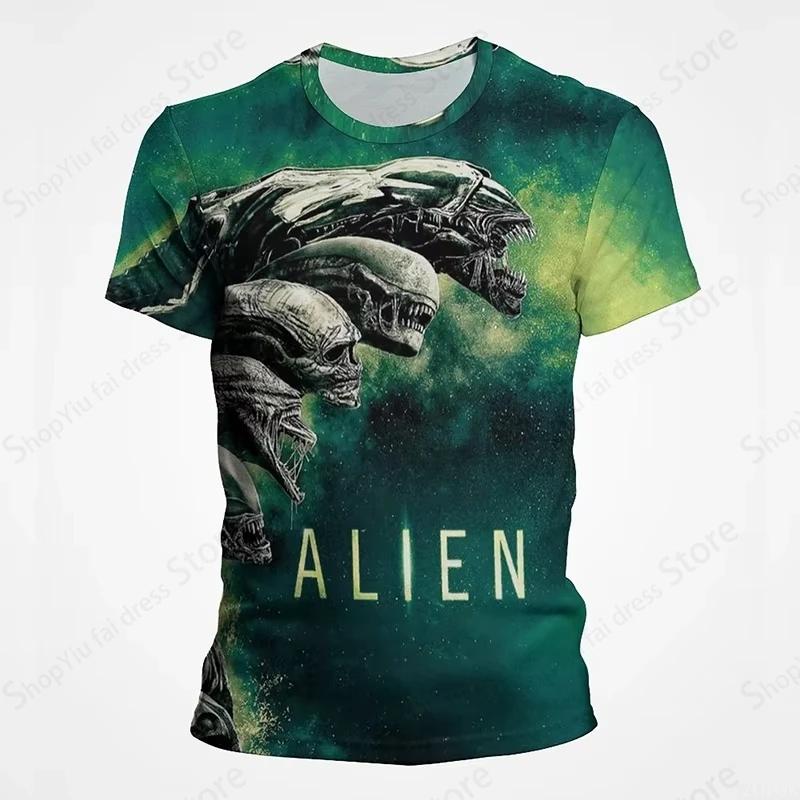 Movie Alien Mutation 3D Printed T-shirt Men's Fashion Hip Hop Trend Short Sleeve Top Cartoon Anime Role Playing Costume