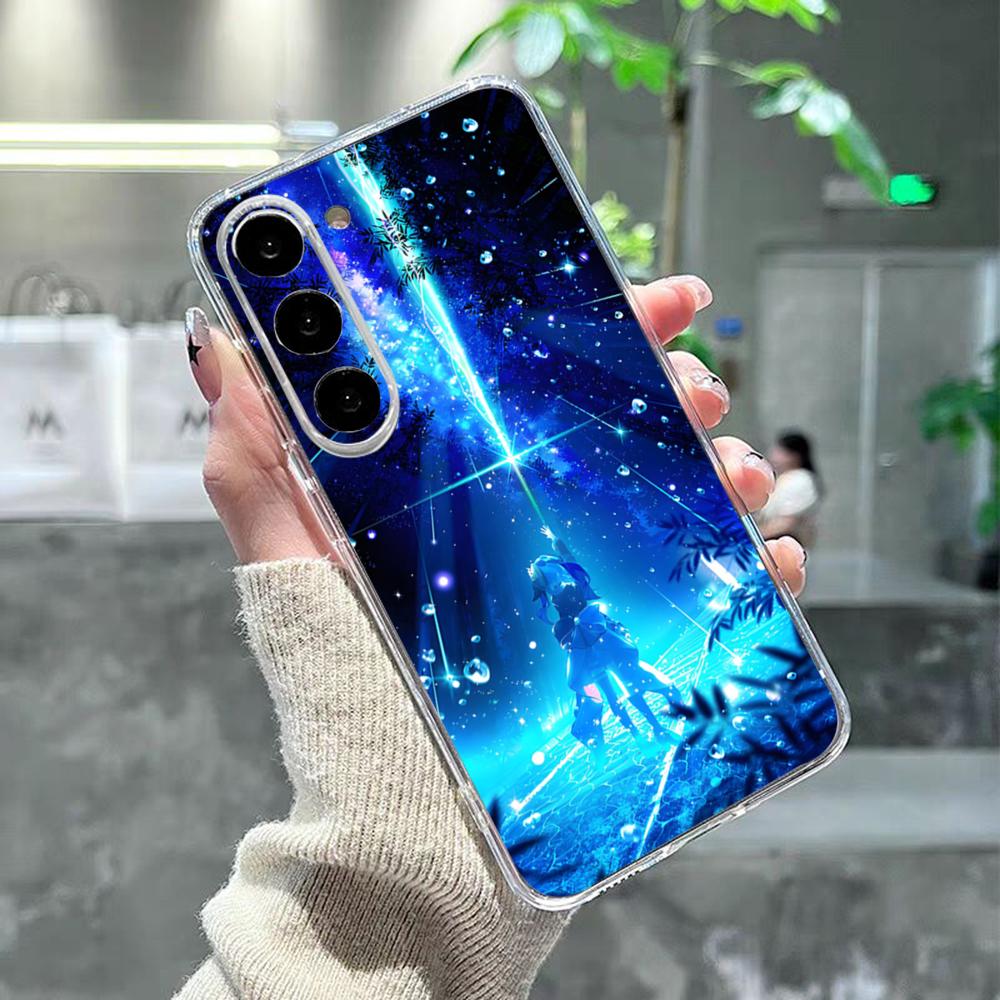 

Suisei H-Hoshimachi Phone Case For Samsung S26 S25 S24 Ultra S23 Fe S22 S20 S21 Plus Plus 5G Fe Transparent Cover Galaxy S22 5G