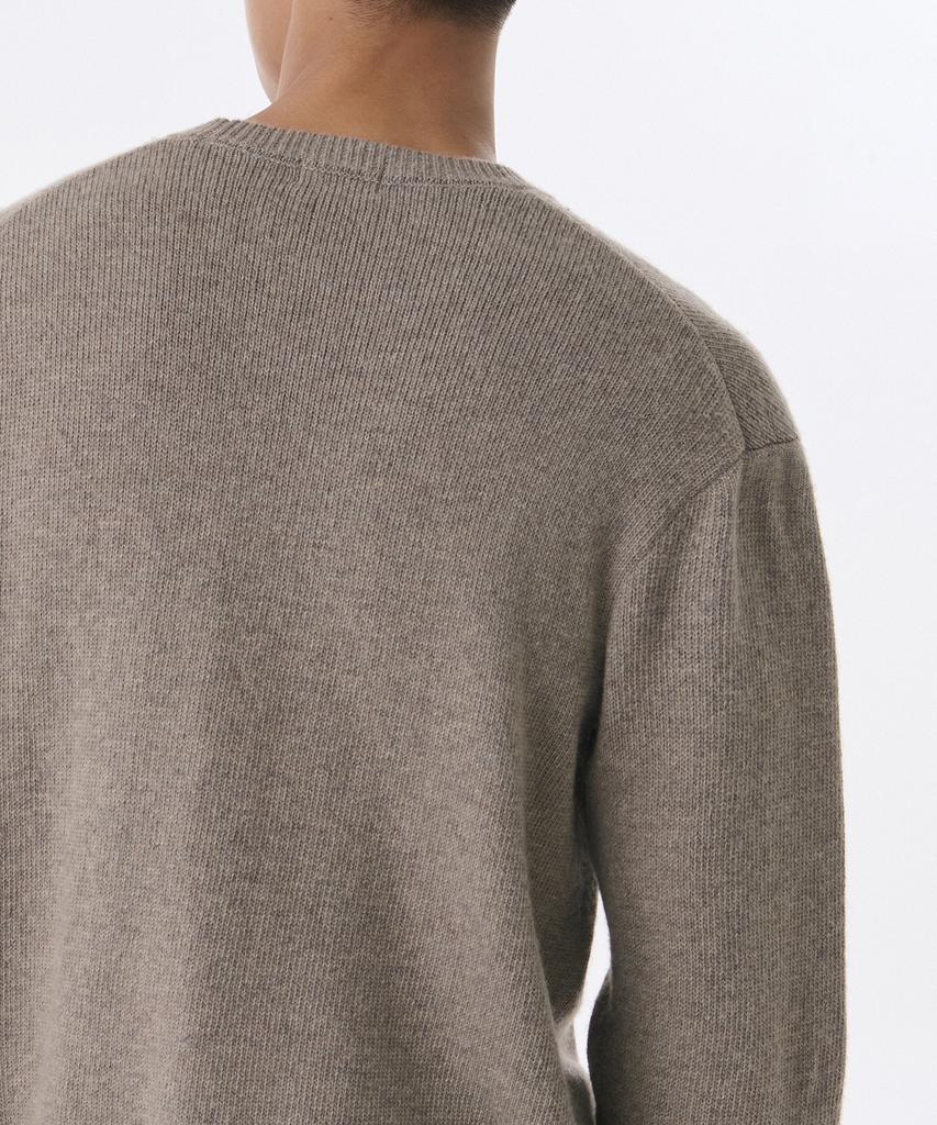 MUSINSA STANDARD Essential Crew Neck Knit [Taupe]