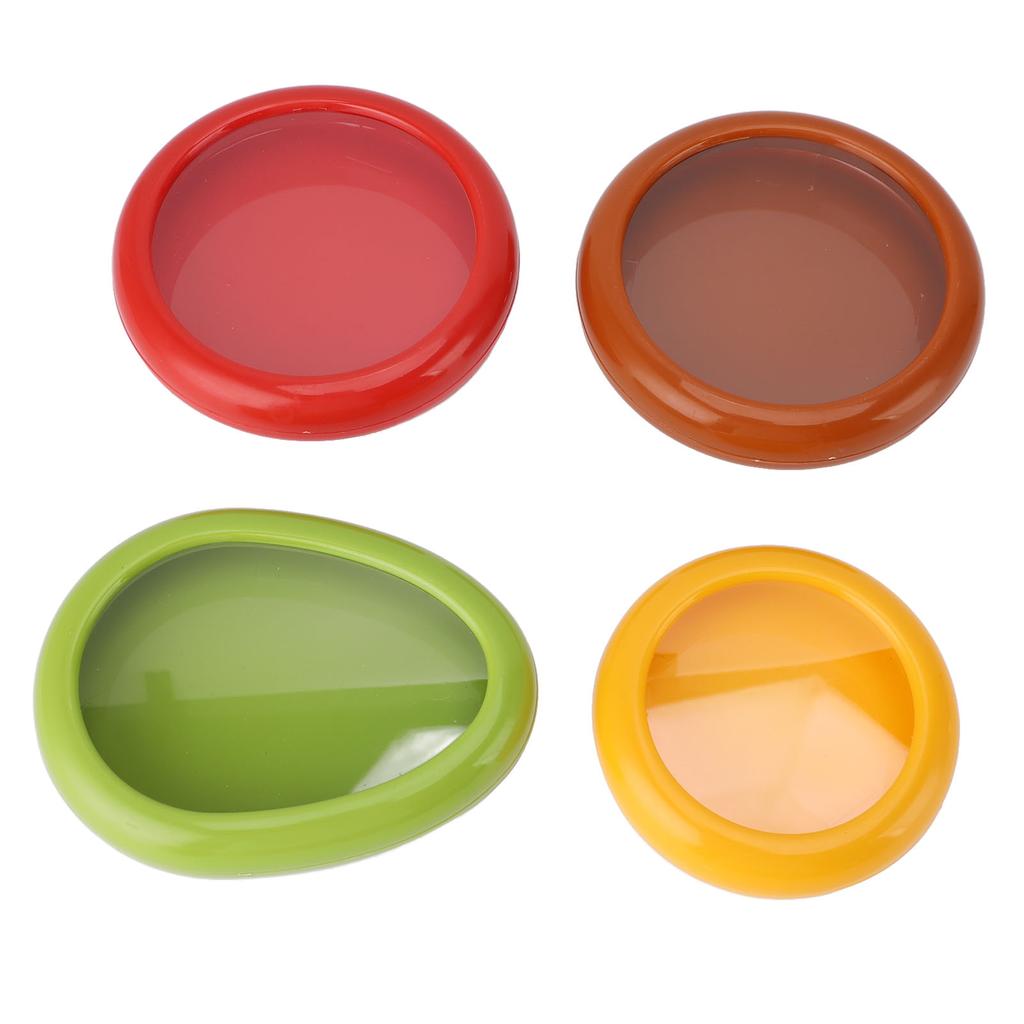 4PCS Fruit Storage Container Space Saving ABS Silicone Film Multifunctional Veggie Sealed Box for