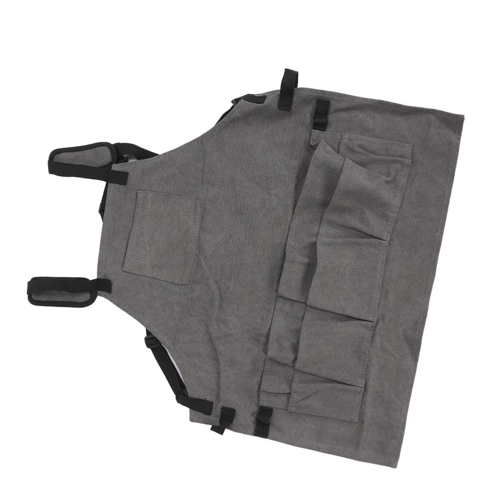 Work Apron Multi Pockets Adjustable Protective Woodworking Tool Apron for Barbecue Electricians Mechanic