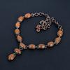 Golden Sunstone Gemstone Handmade Copper Electroformed Jewelry Natural Necklace For Wedding Gift