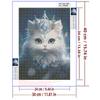 5d DIY Diamond Painting Cross Stitch Crown White Cat Animal Diamond Embroidery Animal Mosaic Full Round Drill Home Decor