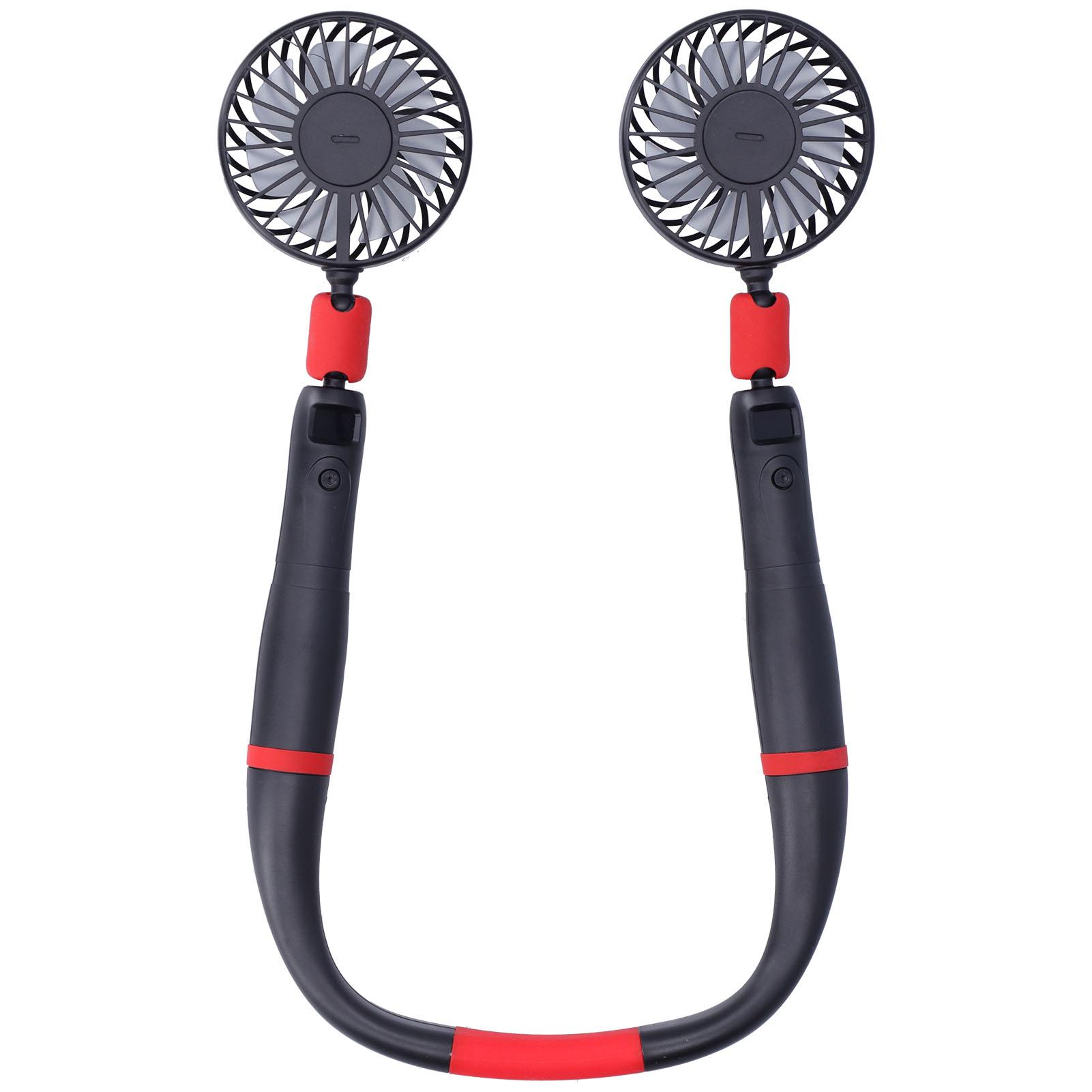 D9 Wearable Neck Fan USB Rechargeable Desktop Neck Fan Handheld Neck   Conditioner