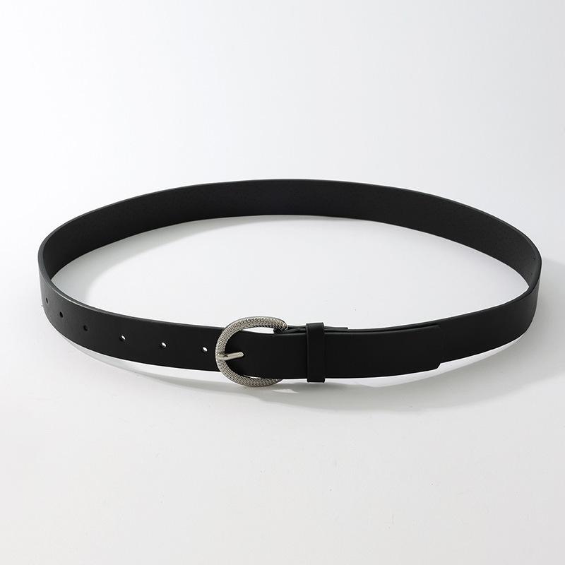 New Women's Belt Retro Hong Kong Style Simple and Versatile Daily Wear PU Belt Commuting Women's Belt