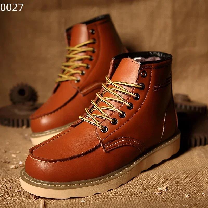 Mode High Top Fallschirmjägerstiefel Herren Herbst Britischer Stil Amerikanisch Retro Kurze Stiefel Arbeitskleidung Lederschuhe Cowboystiefel