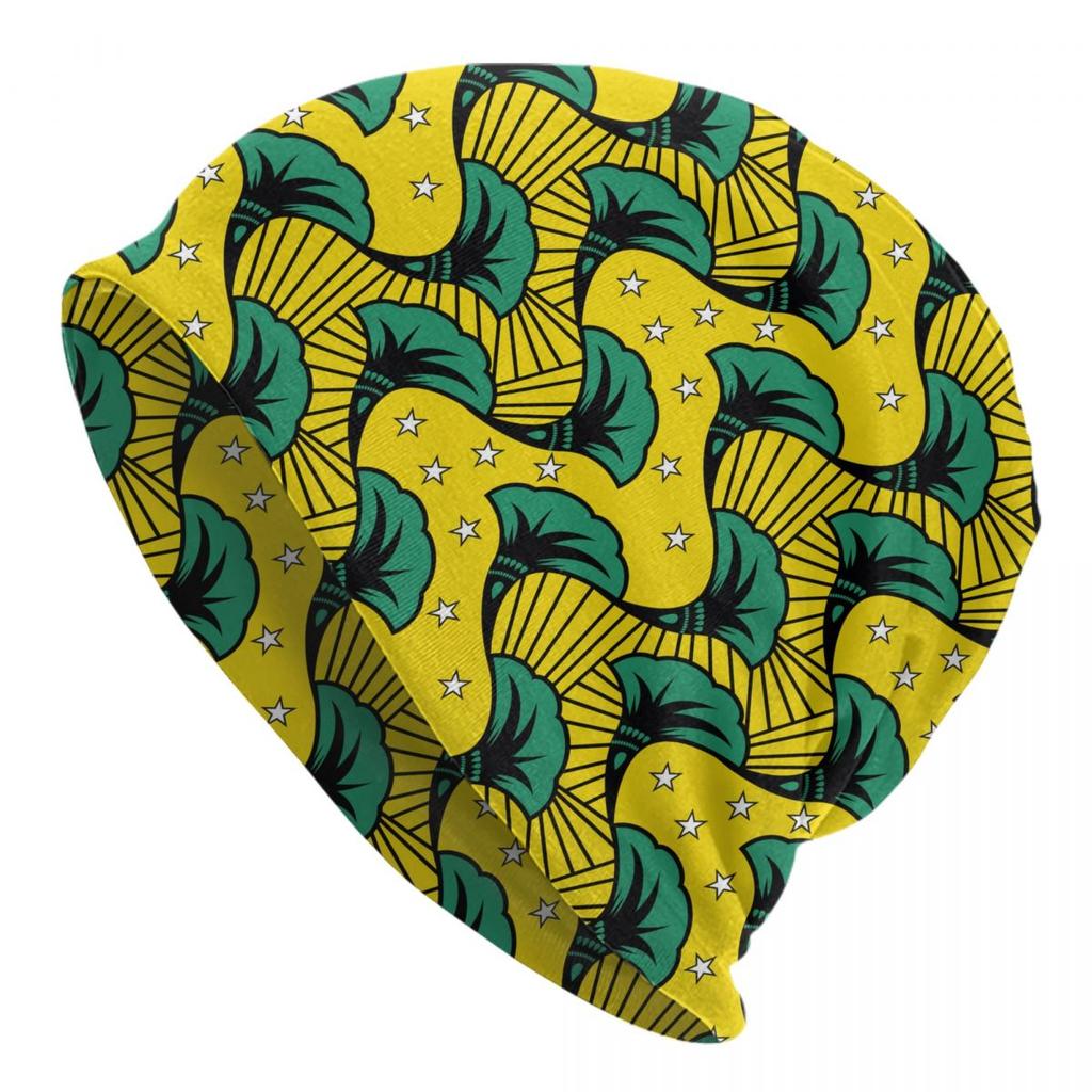 Custom African Ethnic Ankara Pattern Skullies Beanies Caps Unisex Winter Warm Knitting Hat Adult Bonnet Hats Outdoor Ski Cap