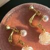1 Pair Women Earrings Camellia Shape Faux Pearl Design Show Unique Charm Alloy Mini Flower Style Elegant All-Match Drop Earrings for Dating