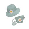 Summer Daisy Children's Straw Hat for Girls, Baby Hat, Sunshade Sun Protection Wide-brimmed Hat Bag Set, Fisherman's Basin Hat