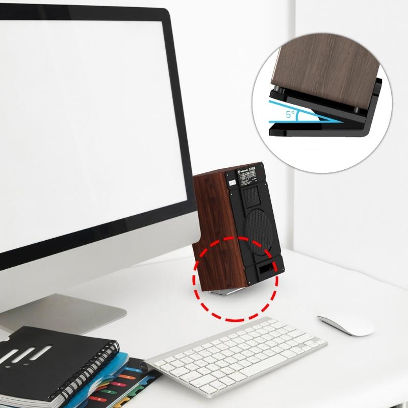 Strong Acrylic Tilting Speaker Stand Universal Desktop Base with Not Slip Design Simple Installs for Multiple Speakers