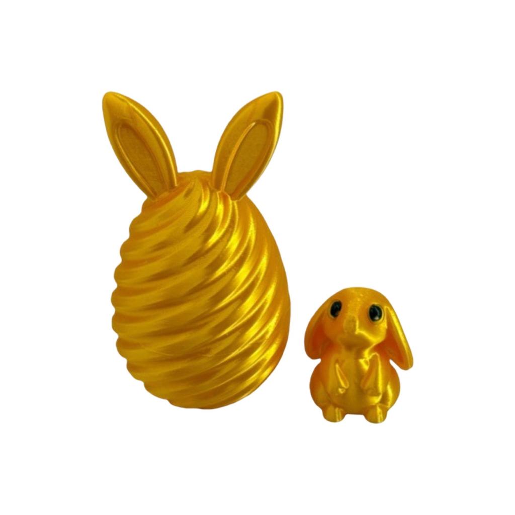 3D Printed Movable Easter Bunny Egg Toy, Creative Gift, Bunny Egg Ornament