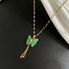 Non-Fading Luxury Maple Leaf Butterfly Clavicle Necklace