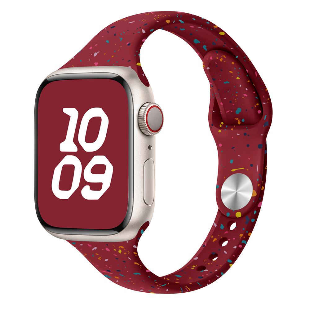Original Silikonarmband für Apple Watch Band 44mm 45 46 40 41 38 42mm Armband Atmungsaktiv iwatch Serie 10 9 8 SE 7 6 Ultra 2 49mm