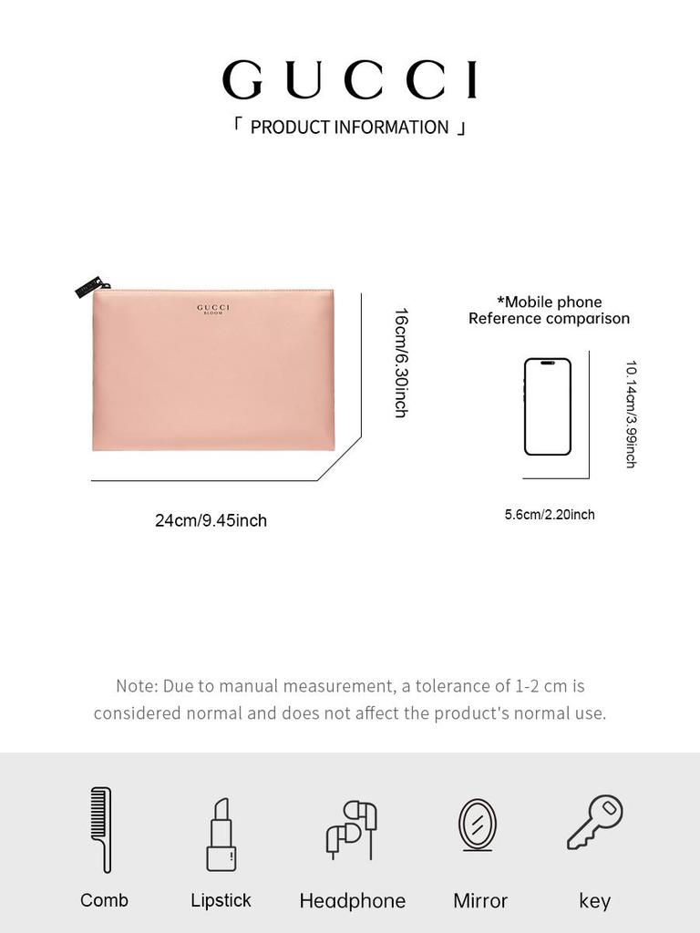 Gucci Ladies' Storage Bag, Sweet Style, Convenient To Carry, Fresh And Sweet Style, For Business Trips, Travel, Daily Use