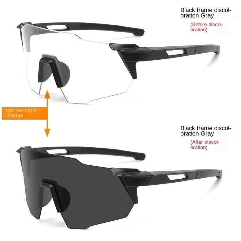 Pochromic Cycling Sunglasses Outdoor Sports Goggles Road Bike UV400 Bicycle Men Women Windproof Sun Glasses