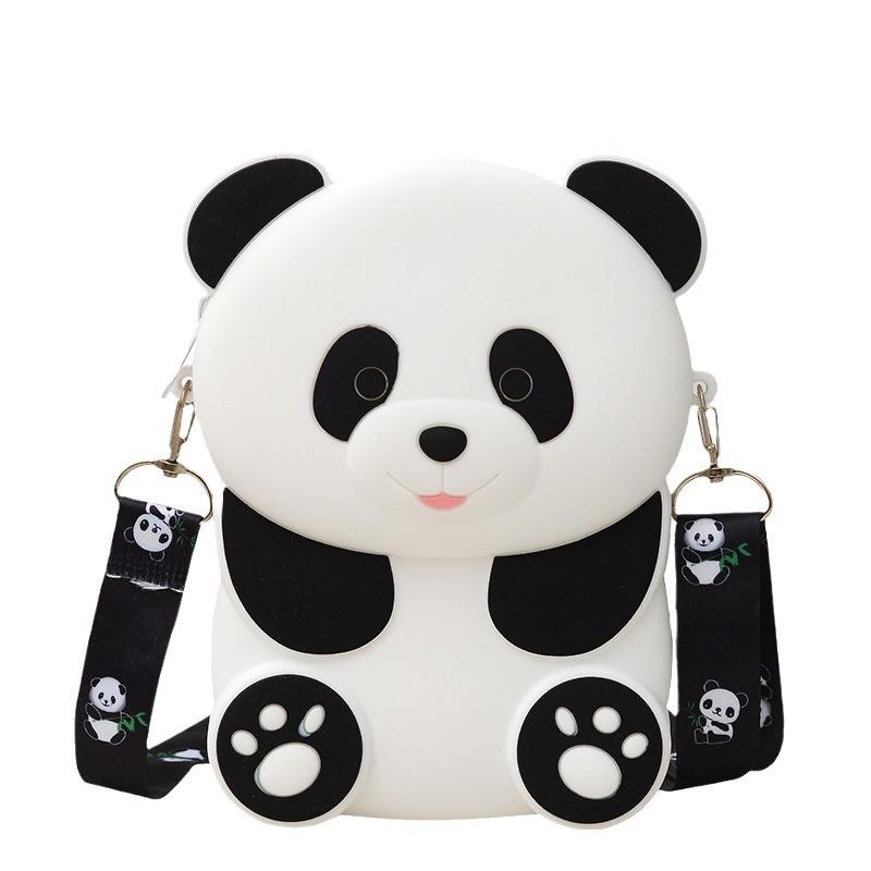Panda Silicone Bag Female Messenger Bag Waterproof 2025 New Cute Children's Cartoon Panda Mobile Phone Bag Student Bag