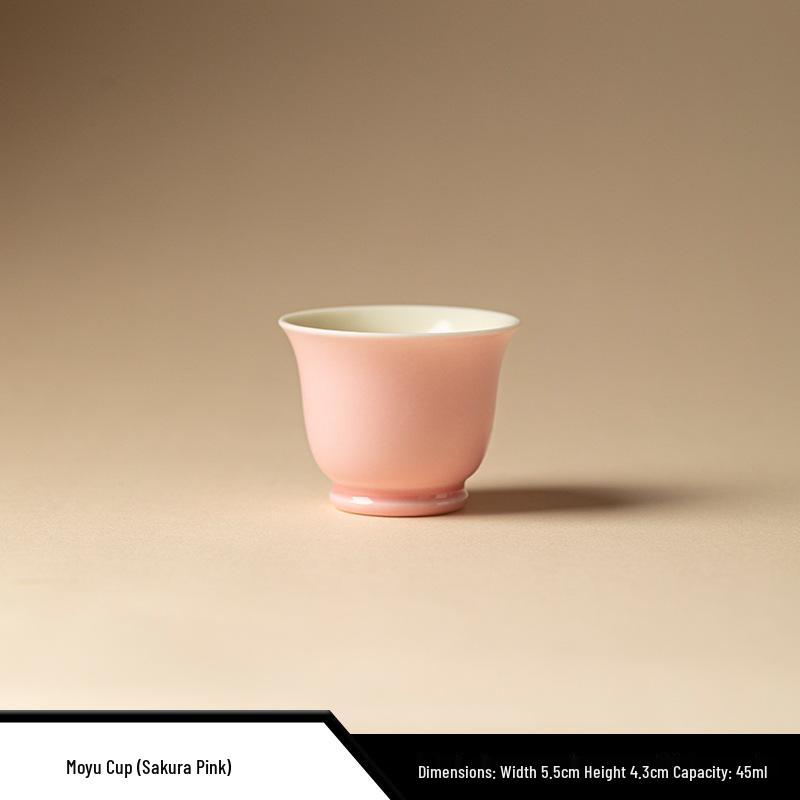 Women's Boutique Colored Glaze Ink Teacup Set: Ceramic Kung Fu Tea Tasting Cup for Guests