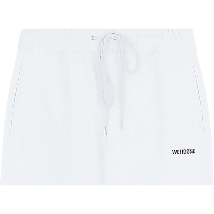 We11done Front Logo Print Mid-Rise Cuffed Pants Unisex pants Light-Gray WD-TA1-23-993-U-GY