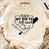 I Teach My Kid To Hit And Steal T Shirt Baseball Player Mom S For Game Day Her Vintage Slightly Graphic Fashion