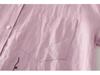 Spring Luxury French Chic Pink Embroidered Long-Sleeve Women's Shirt