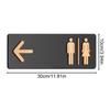 Bathroom Sign Acrylic Restroom Directional Sign Adhesive Toilet Signage for Business Home Office Restaurant Laundry Shopping