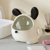 Desktop Storage Box Trash Can with Transparent Lid Large Capacity Cartoon Shape Cute Multi-Function Garbage Can